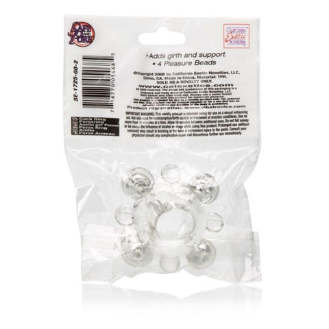 Erection Enhancer Cock Ring with Beads - Stretchy Cock Rings