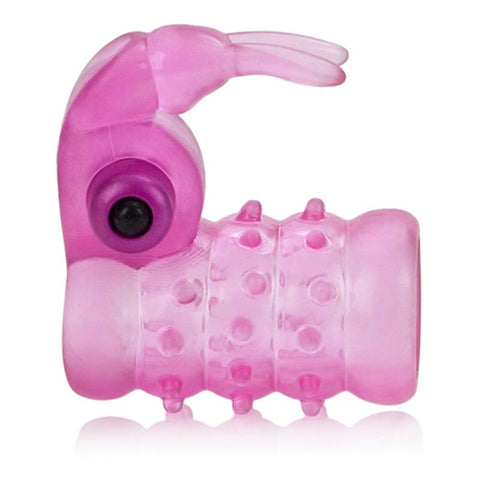Stretchy Vibrating Bunny Enhancer by California Exotics - Cock Rings