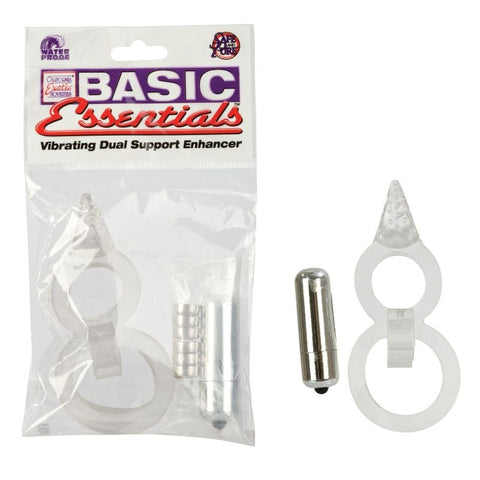 Vibrating Dual Support Enhancer Cock Ring - Cock Rings