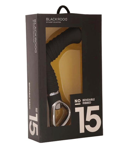 Black Door No.15 Bendable Ribbed Vibrator - Prostate Toys