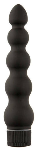 Black Magic 7 Inch Ribbed Anal Vibrator by Doc Johnson - Anal Vibrators