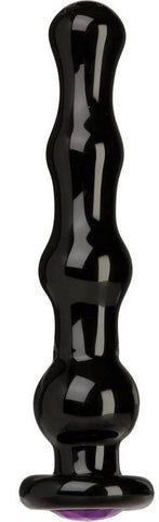 Unique Black Rose Crystal Butt Plug by Doc Johnson - Anal Dildos