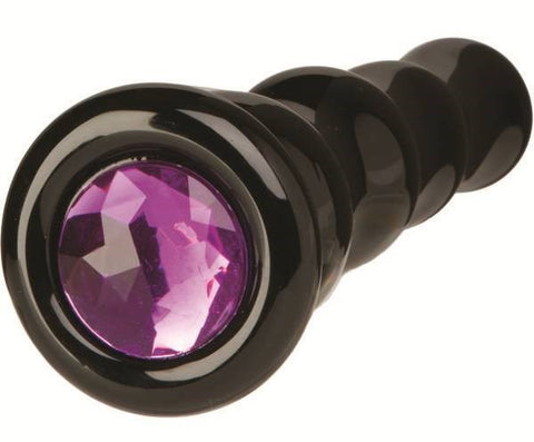 Unique Black Rose Crystal Butt Plug by Doc Johnson - Anal Dildos