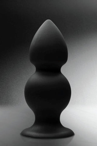 Black Silicone Suction Cup Anal Plug by XR Brands - Butt Plugs