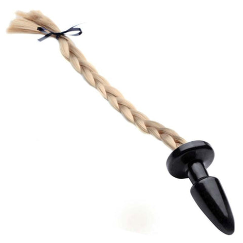 Blonde Pony Tail TPR Butt Plug by BDStyle - Butt Plugs