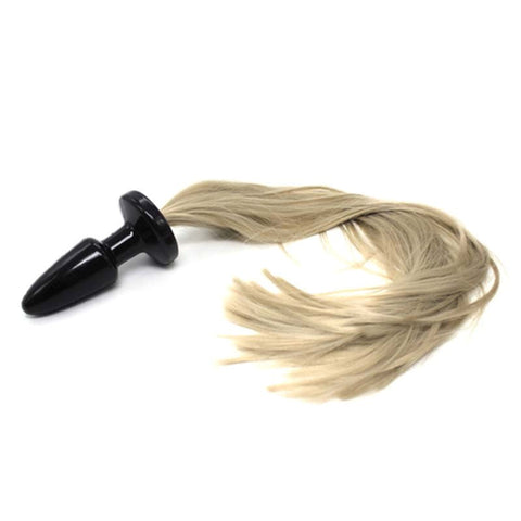 Blonde Pony Tail TPR Butt Plug by BDStyle - Butt Plugs
