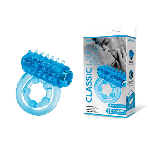 Bodywand Rechargeable Classic Duo Ring by Xgen Products - Vibrating Cock Rings