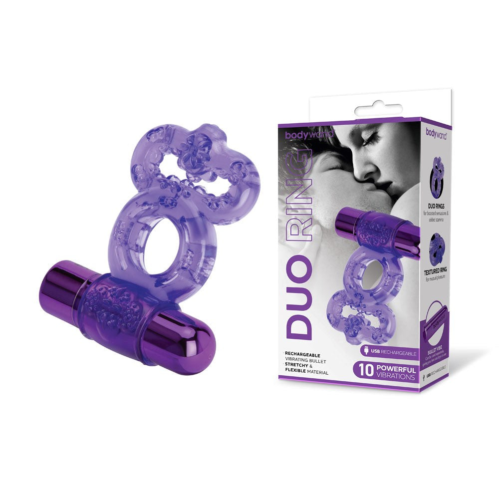 Bodywand Rechargeable Duo Ring - - Vibrating Cock Rings