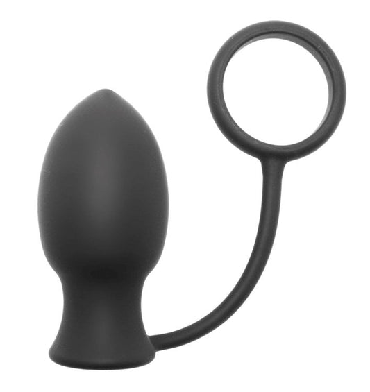 Bomber Vibrating Silicone Anal Plug and Cock Ring Combo