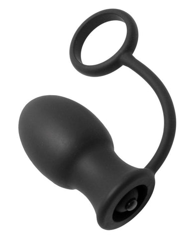 Bomber Vibrating Butt Plug With Cock Ring by XR Brands - Anal Vibrators