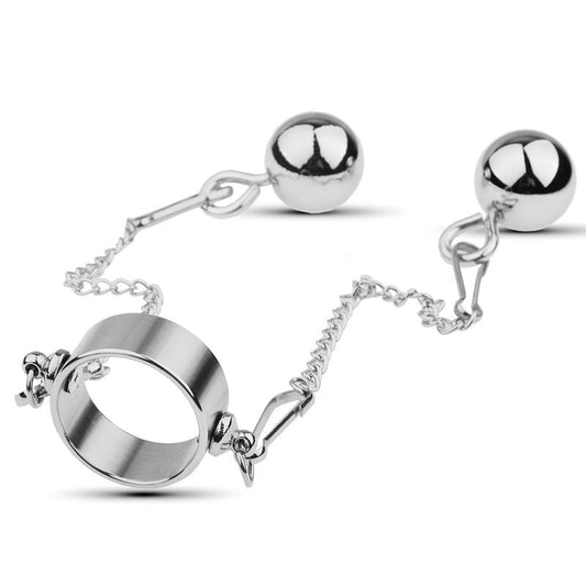 Bondage Play Penis Ring With Balls - Long - Medium - Cock Rings