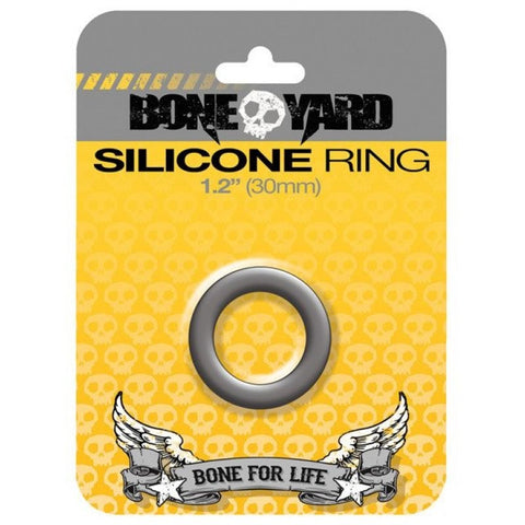 Boneyard Silicone Cock Ring Grey 30MM by C1R Releasing - Cock Rings