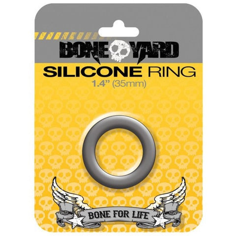Boneyard Silicone Cock Ring Grey 30MM by C1R Releasing - Cock Rings