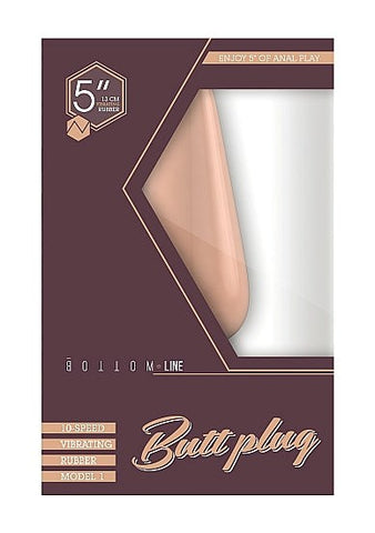 Bottom Line Vibrating Butt Plug Model 1 Flesh - Butt Plugs