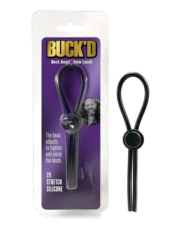 Buck'd 4mm Cock Leash - - Cock Rings