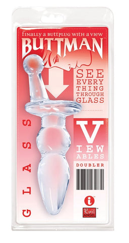 Viewable Glass Butt Plug Doubler by Icon Brands - Butt Plugs