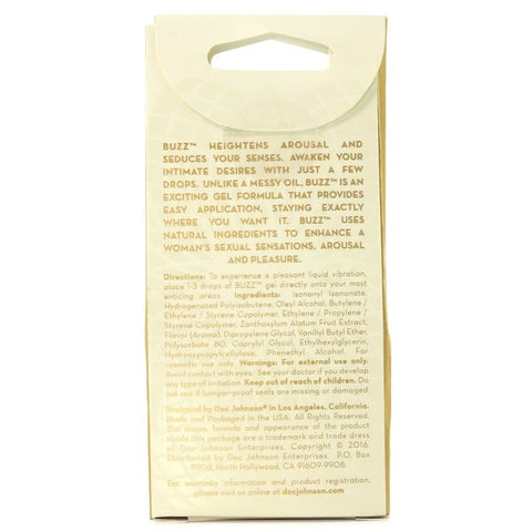 Buzz Liquid Clitoral Vibrator Gel by Doc Johnson - Delay and Excite Sprays