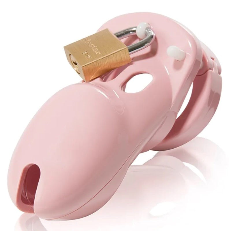 CB-3000 Chastity Cock Cage Set Pink - - Male Chastity