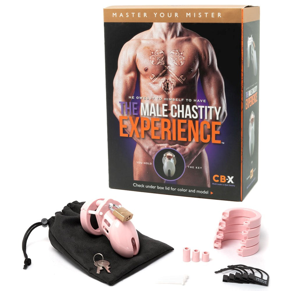 Cb-6000s Chastity Cock Cage Kit - Pink - - Male Chastity