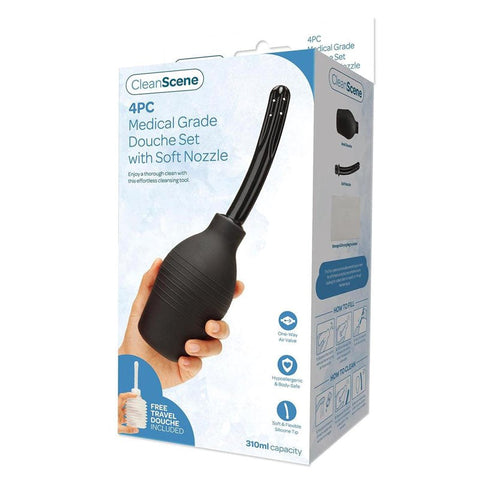 CleanScene Medical Grade Douche 145mm Soft Nozzle - Enemas and Douches