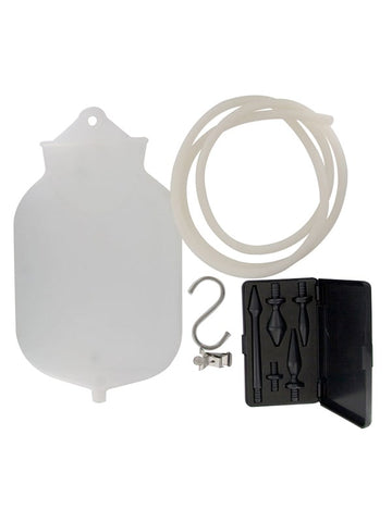 Cleanstream White Premium Silicone Enema Set by XR Brands - Anal Cleansing