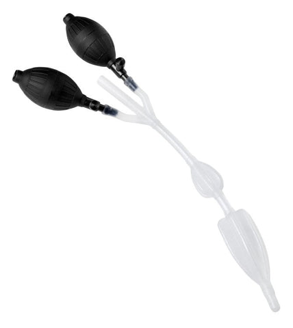 Cleanstream Clear Double Bulb Enema Nozzle by XR Brands - Anal Cleansing