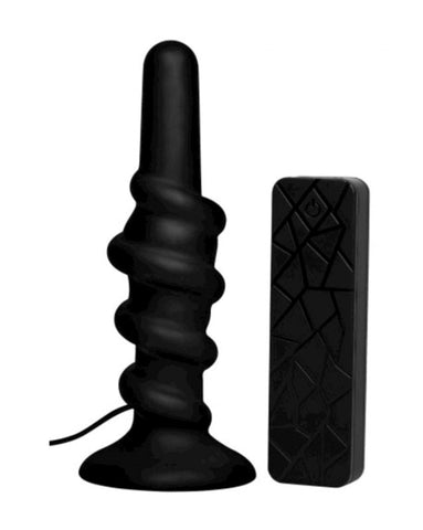 Coiled Vibrating Anal Plug With Controller by XR Brands - Anal Vibrators