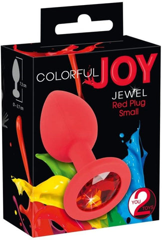 Colorful Joy Jewel Red Plug Small by You2Toys - Butt Plugs