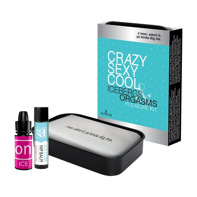 Crazy Sexy Cool Icebergs and Orgasms Cooling Arousal Kit - - Delay and Excite Sprays