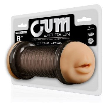 Cum Explosion 8 Inch Mouth And Pussy Dual Pleasure Masturbator - - Fleshlight Male Masturbators