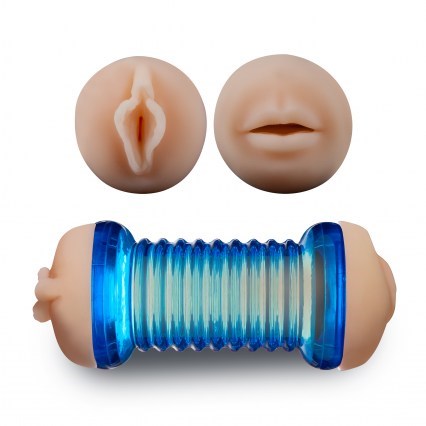 Cum Explosion 8 Inch Mouth And Pussy Dual Pleasure Masturbator - - Fleshlight Male Masturbators