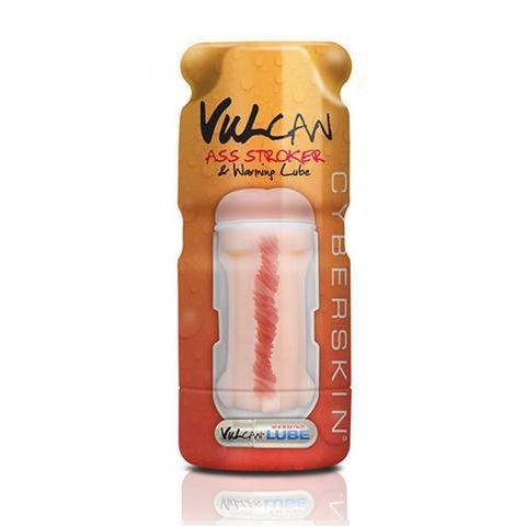 Cyberskin Vulcan Ass Stroker With Warming Lube by Topco - Masturbators and Strokers