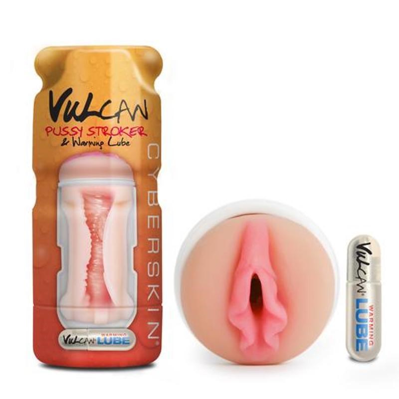 Cyberskin Vulcan Pussy Stroker with Warming Lube - - Masturbators and Strokers