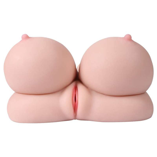 D-cup Oral & Vaginal Hole Masturbator - - Masturbators and Strokers