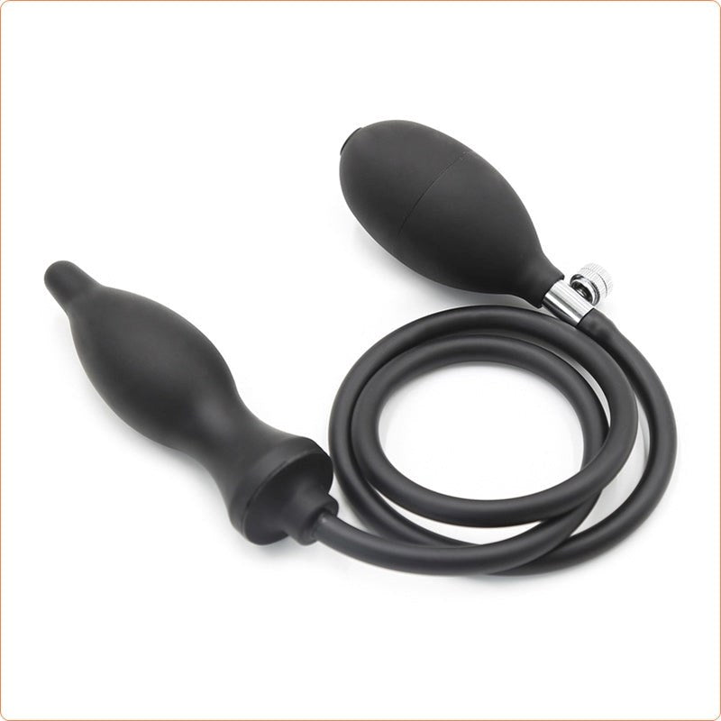 Dark Inflator Silicone Inflatable Dildo Anal Plug - - Butt Plugs