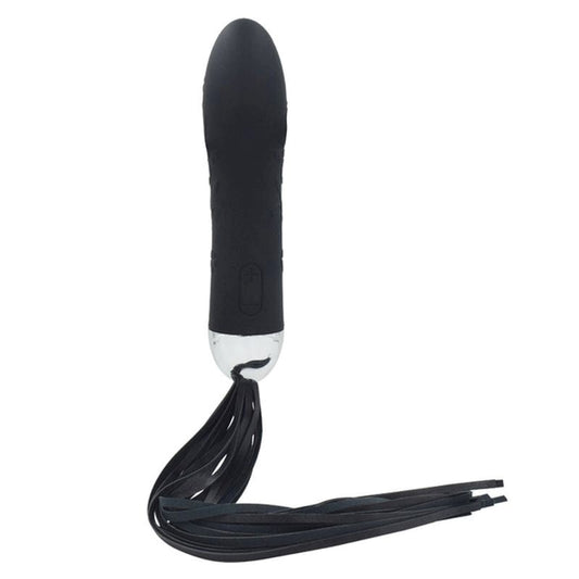 Sensual Whip and Satisfying Anal Stimulation - Deluxe Silicone Vibrating Plug