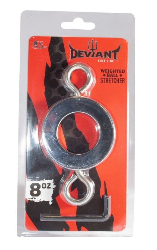 Deviant Weighted Ball Stretcher 8oz - - Cock Rings