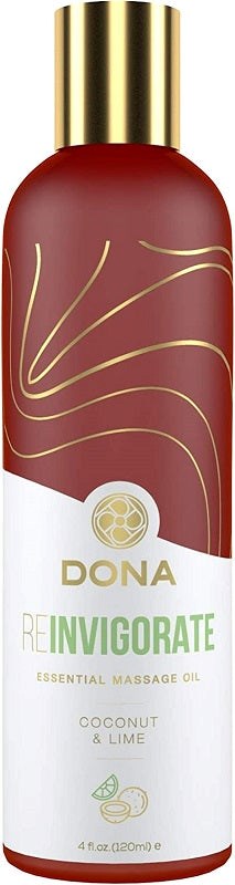 Dona Essential Massage Oil 120ml Reinvigorate - - Delay and Excite Sprays