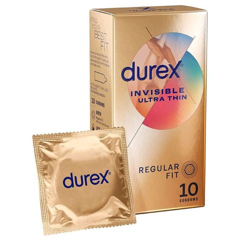 Invisible Ultra Thin Condoms 10 Pack by Durex - Condoms