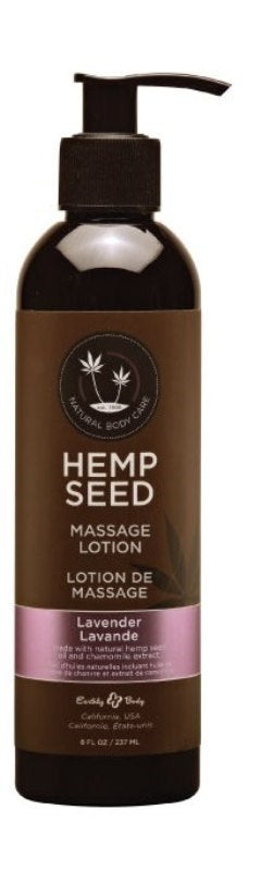 Earthly Body Hemp Seed Massage and Body Oil Lavender 237 ml - - Lubricants & Lotions