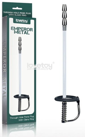 Emperor Metal Through Hole Penis Plug by Lovetoy - Penis Plugs