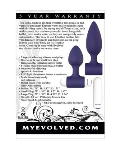 Dynamic Duo Vibrator Rechargeable by Evolved - Anal Vibrators