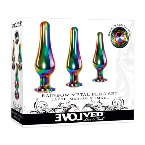 Evolved Metal Plug Set Butt Plugs Set of 3 Sizes - Butt Plugs