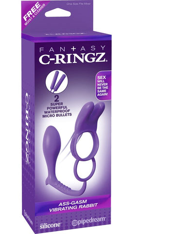 Fantasy C-Ringz Ass-Gasm Vibrating Rabbit by Pipedream - Cock Rings
