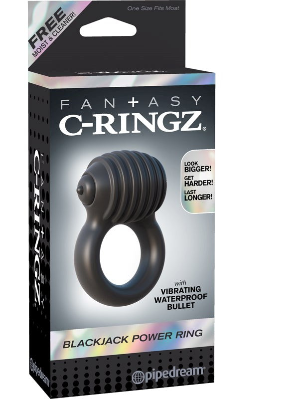 Fantasy C-Ringz Blackjack Power Ring - - Vibrating Cock Rings