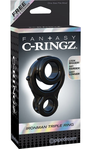 Fantasy C-Ringz Ironman Triple Cock Ring by Pipedream - Stretchy Cock Rings