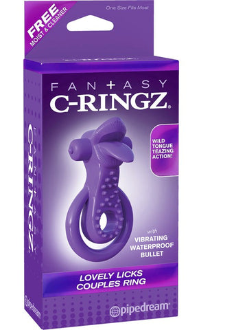 Fantasy C-Ringz Lovely Licks Couples Ring by Pipedream - Vibrating Cock Rings