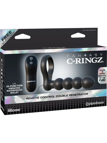 Fantasy C-Ringz Remote Control Double Penetrator - Vibrating Cock Rings