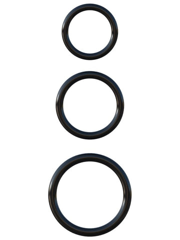 Fantasy 3 Silicone Cock Ring Stamina Set by Pipedream - Cock Rings