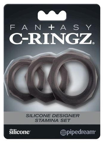 Fantasy C-Ringz Silicone Designer Stamina Cock Ring Set - Cock Rings